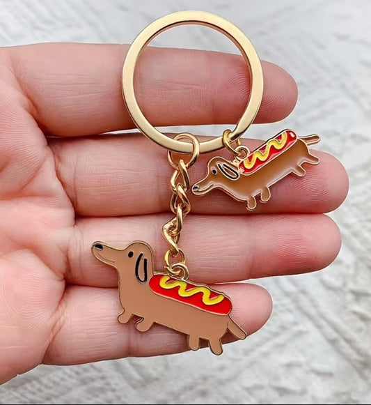 Porte-clé  Larry  le hot dog